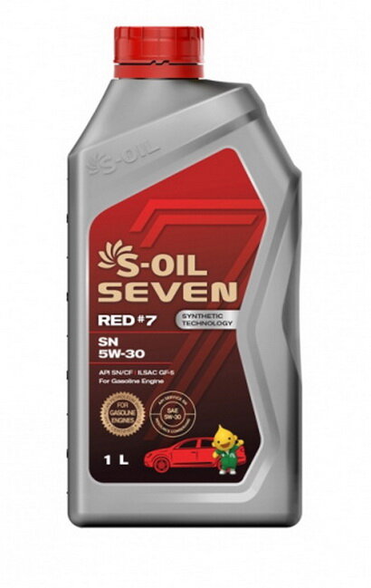 Масло Моторное S-OIL 7 RED #7 SN 5W30 .(1л), синтетика (1/12))