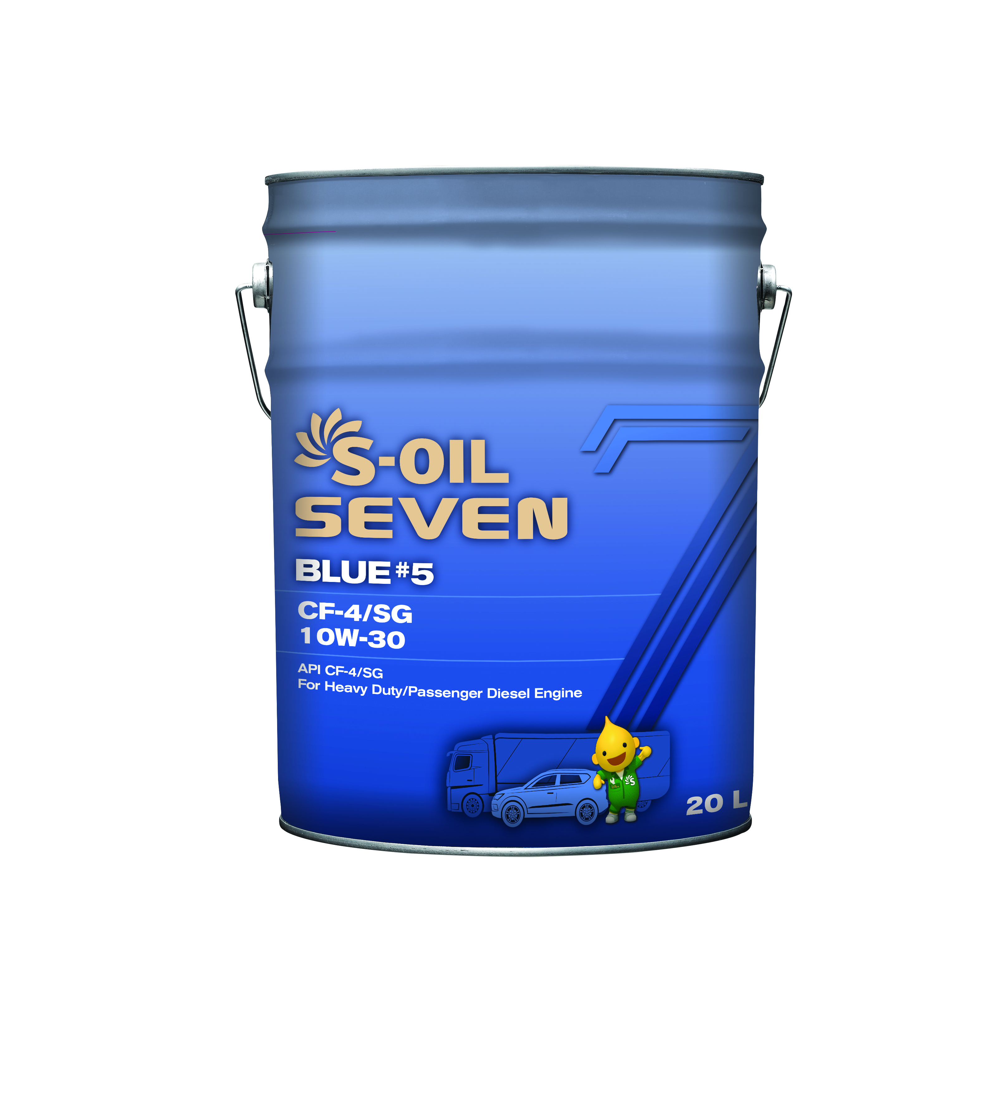 Масло Моторное S-OIL 7 BLUE #5 CF-4/SG 10W30 (20л)