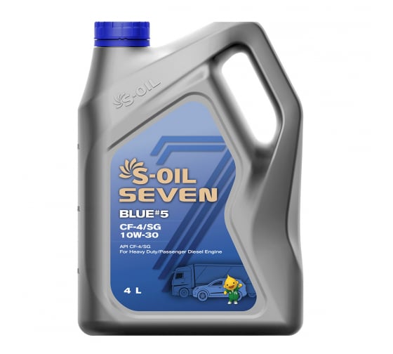 Масло Моторное S-OIL 7 BLUE #5 CF-4/SG 10W30 (4л), (1/4)