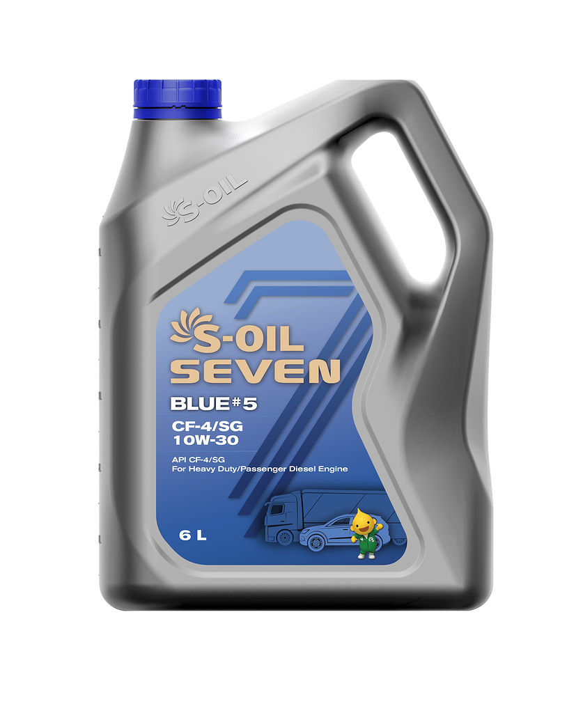 Масло Моторное S-OIL 7 BLUE #5 CF-4/SG 10W30 (6л), (1/3)