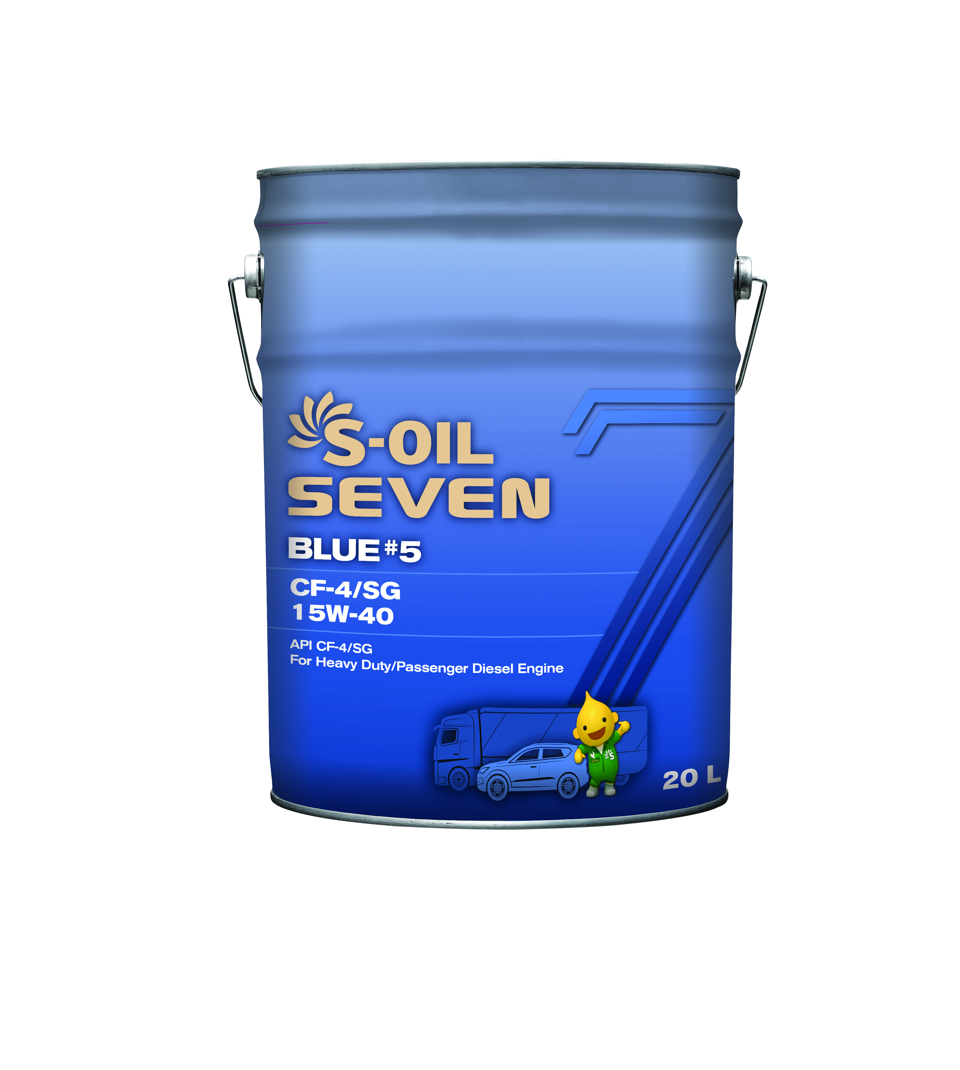 Масло Моторное S-OIL 7 BLUE #5 CF-4/SG 15W40 (20л)