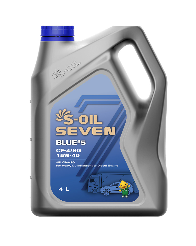 Масло Моторное S-OIL 7 BLUE #5 CF-4/SG 15W40 (4л), (1/4)