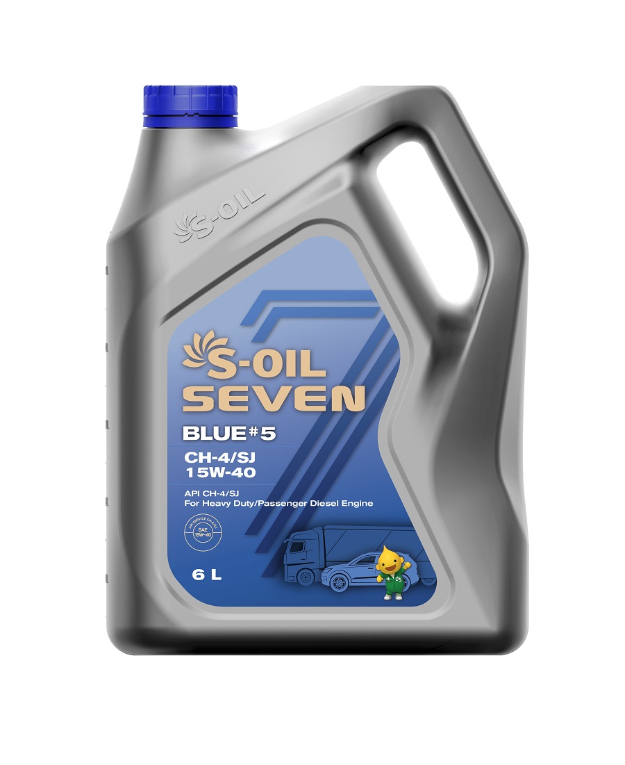 Масло Моторное S-OIL 7 BLUE #5 CH-4/SJ 15W40 (6л), (1/3)
