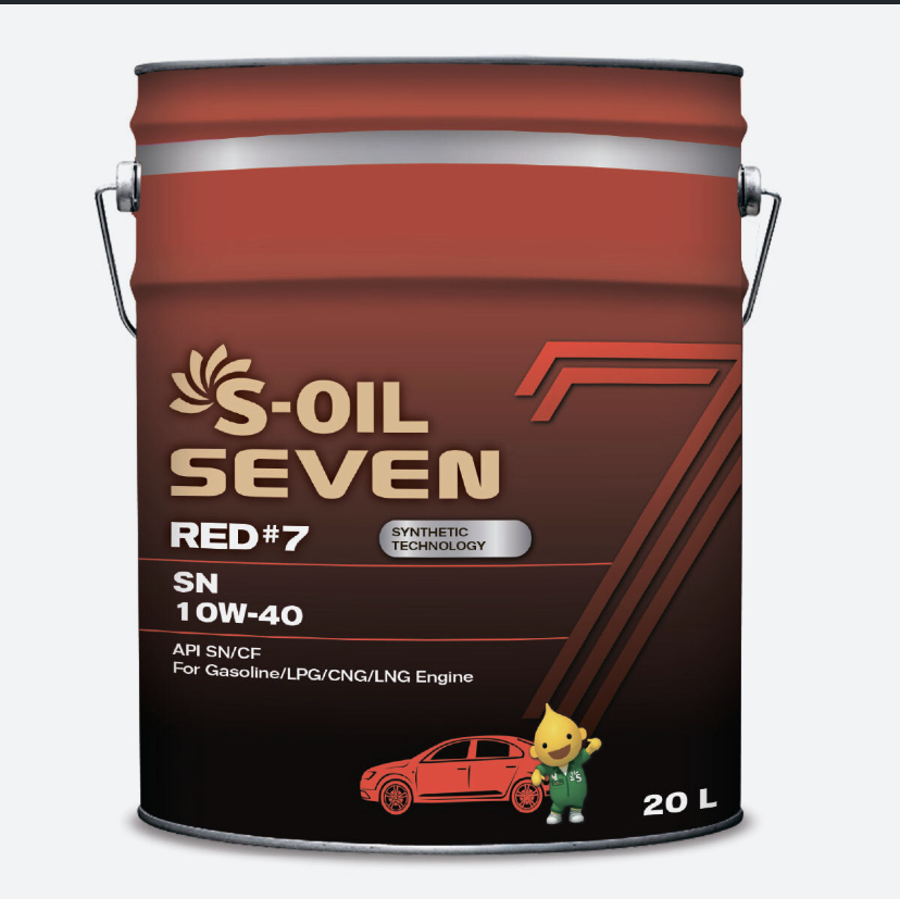 Масло Моторное S-OIL 7 RED #7 SN 10W40 (20л), синтетика