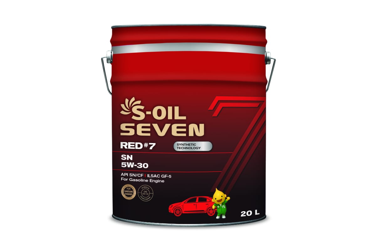 Масло Моторное S-OIL 7 RED #7 SN 5W30 (20л), синтетика