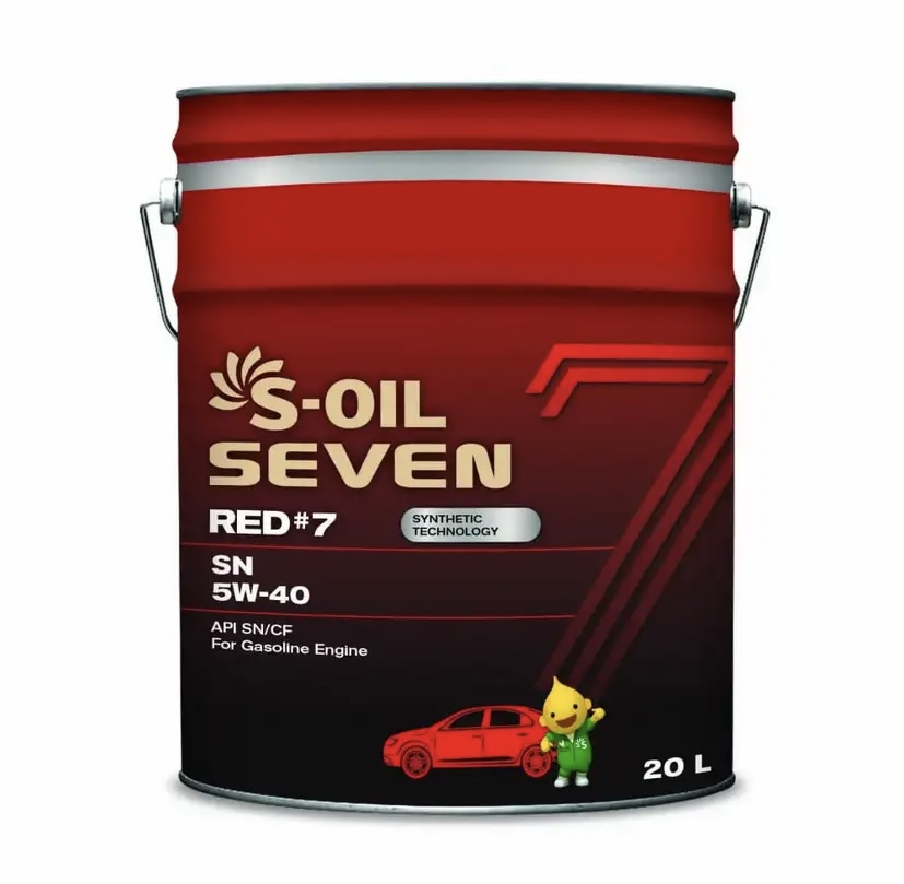 Масло Моторное S-OIL 7 RED #7 SN 5W40 (20л), синтетика