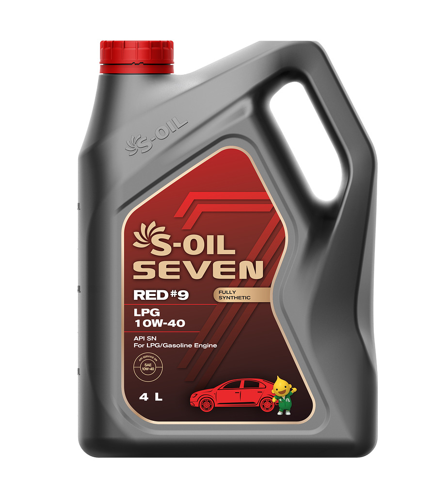 Масло Моторное S-OIL 7 RED #9 LPG 10W40 (4л), синтетика (1/4)