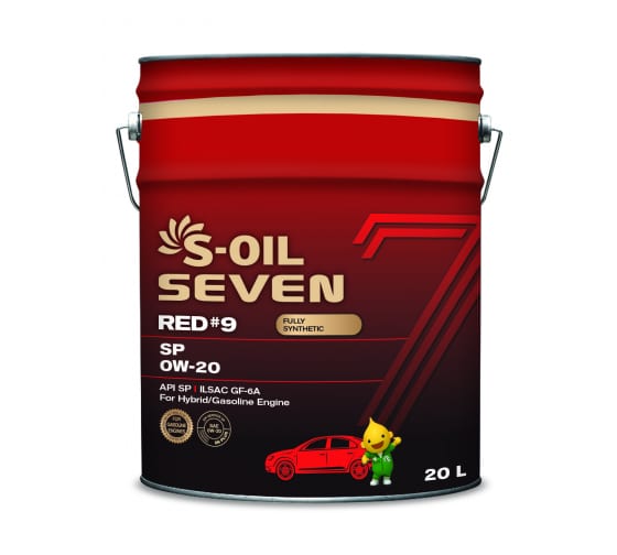 Масло Моторное S-OIL 7 RED #9 SN 0W20 (20л), синтетика