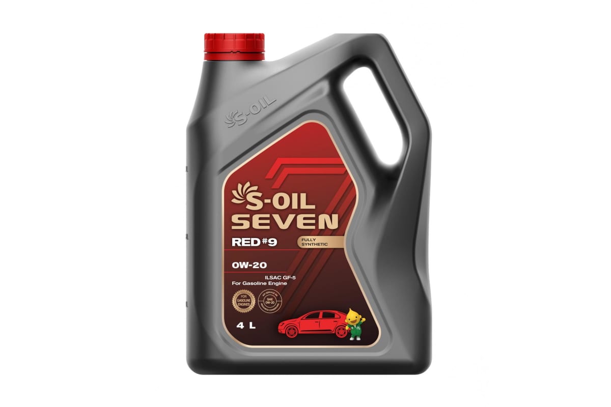 Масло Моторное S-OIL 7 RED #9 SN 0W20 (4л), синтетика (1/4)