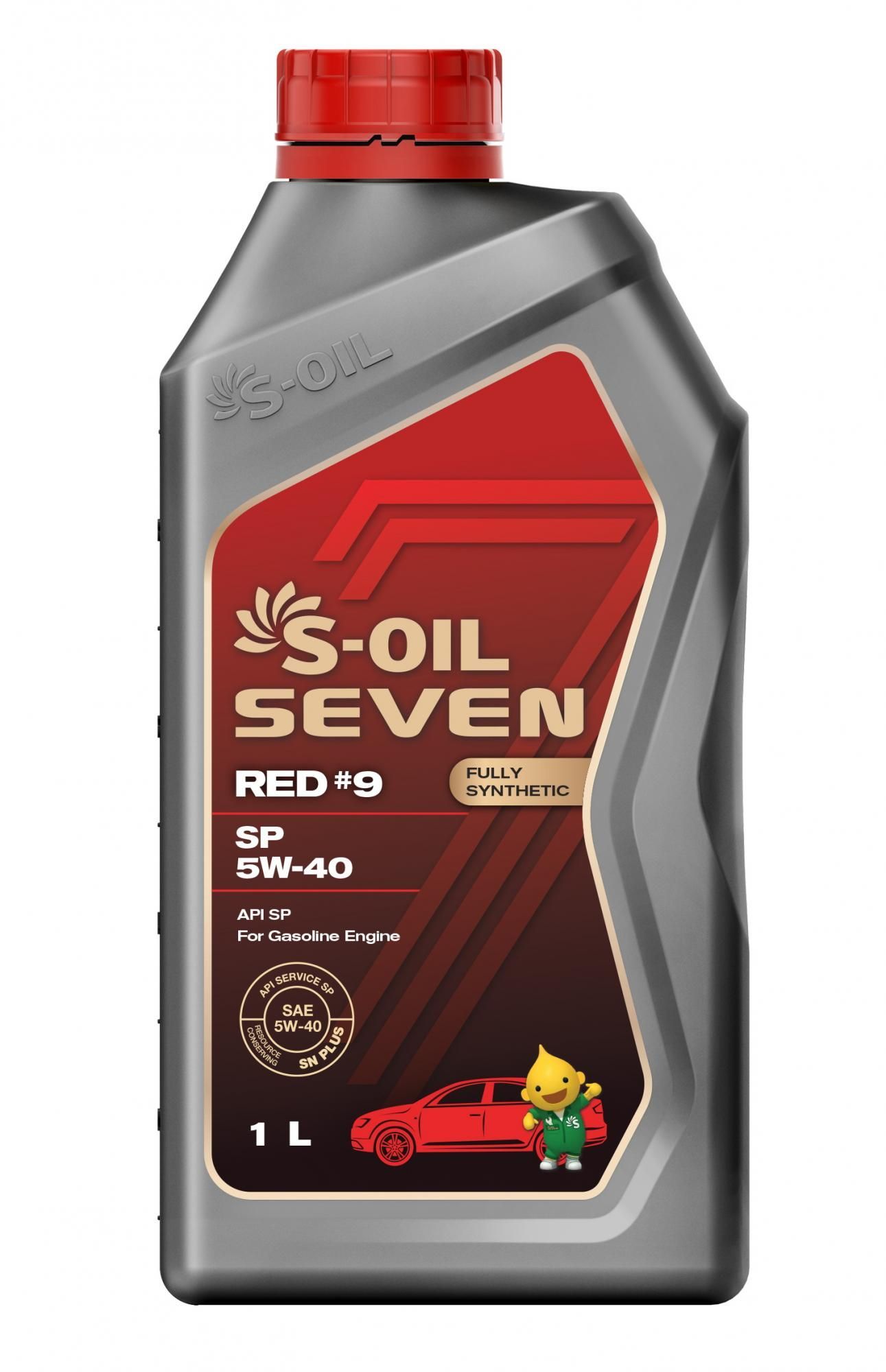 Масло Моторное S-OIL 7 RED #9 SN 5W40 .(1л), синтетика (1/12)