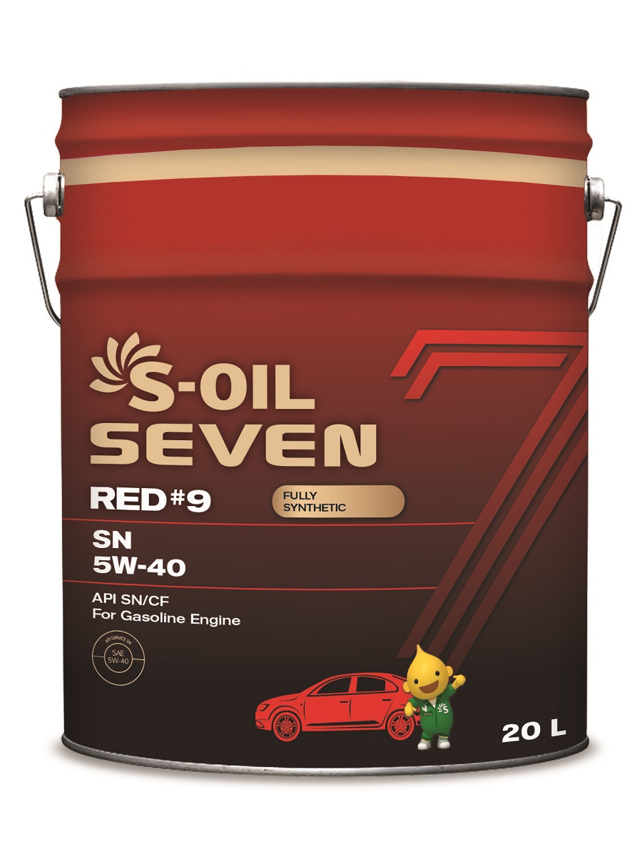 Масло Моторное S-OIL 7 RED #9 SN 5W40 (20л), синтетика