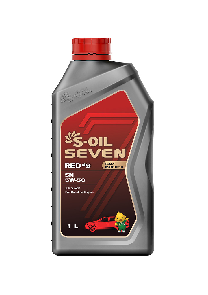 Масло Моторное S-OIL 7 RED #9 SN 5W50 (1л), синтетика (1/12)