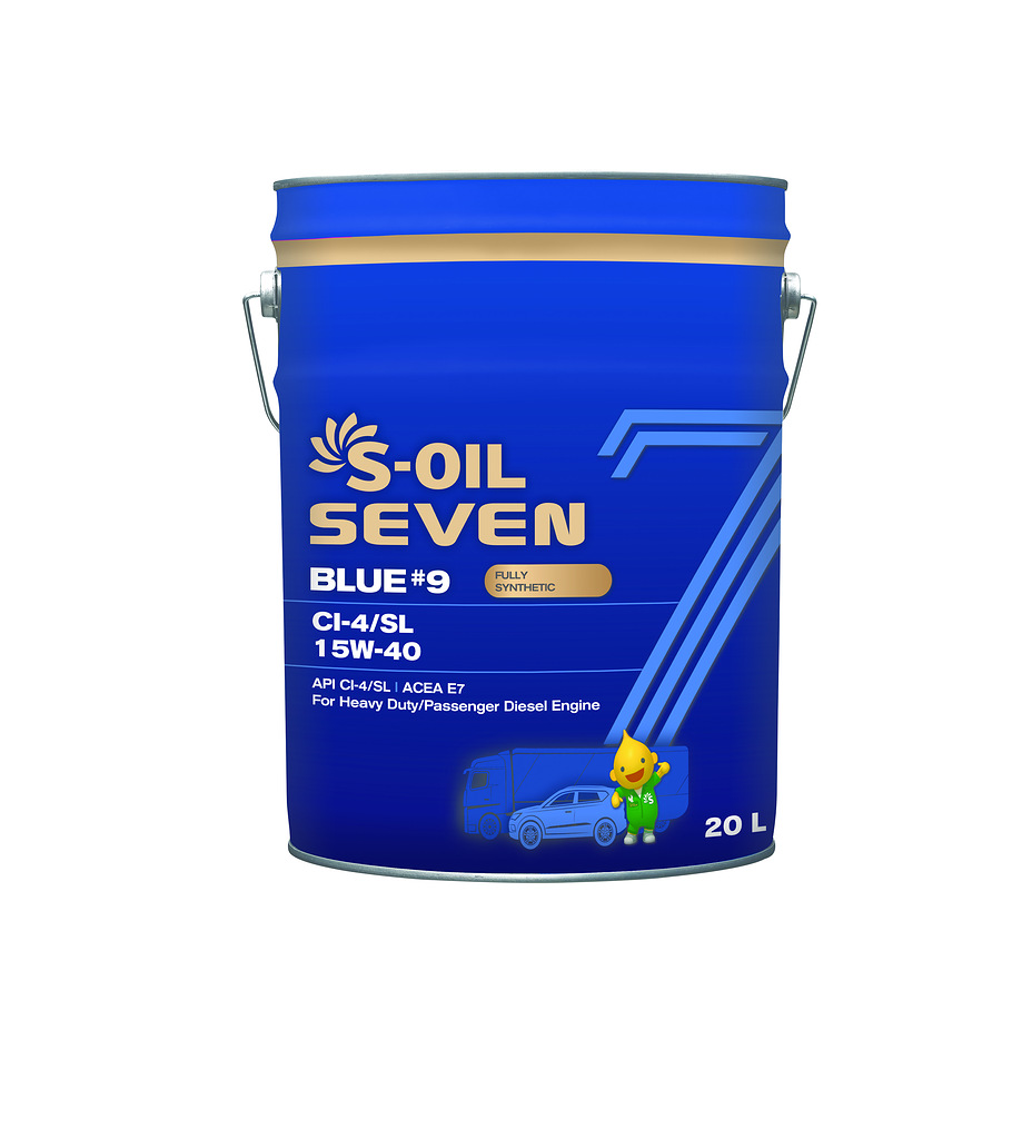 Масло Моторное S-OIL 7 BLUE #9 CI-4/SL 15W40 (20л), синтетика