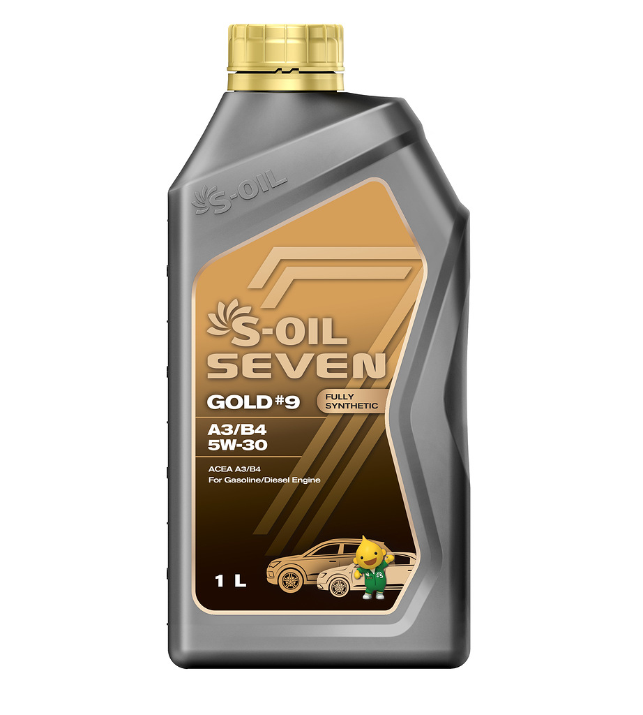 Масло Моторное S-OIL 7 GOLD #9 A3/B4 5W30 (1л), синтетика (1/12)