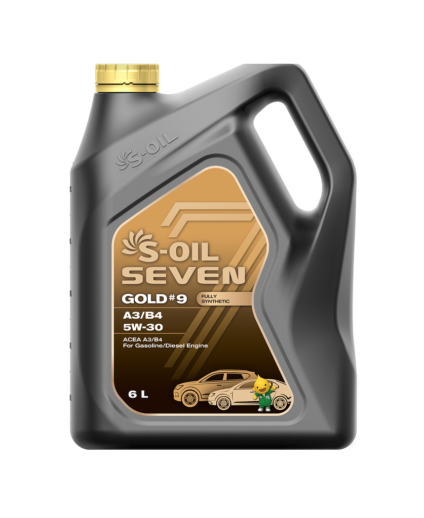Масло Моторное S-OIL 7 GOLD #9 A3/B4 5W30 (6л), синтетика (1/3)
