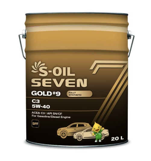 Масло Моторное S-OIL 7 GOLD #9 C3 5W40 (20л), синтетика
