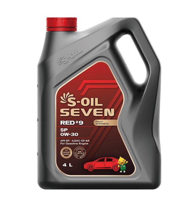 Масло моторное S-OIL 7 RED #9 SP 0W30 (4л), синтетика (1/4)