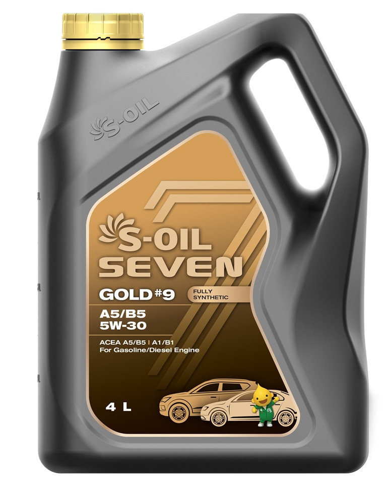 Масло моторное S-OIL 7 GOLD #9 A5/B5 5W30 (4л), синтетика (1/4)